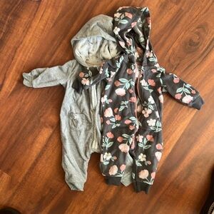 2 Carter’s fleece jumpsuits